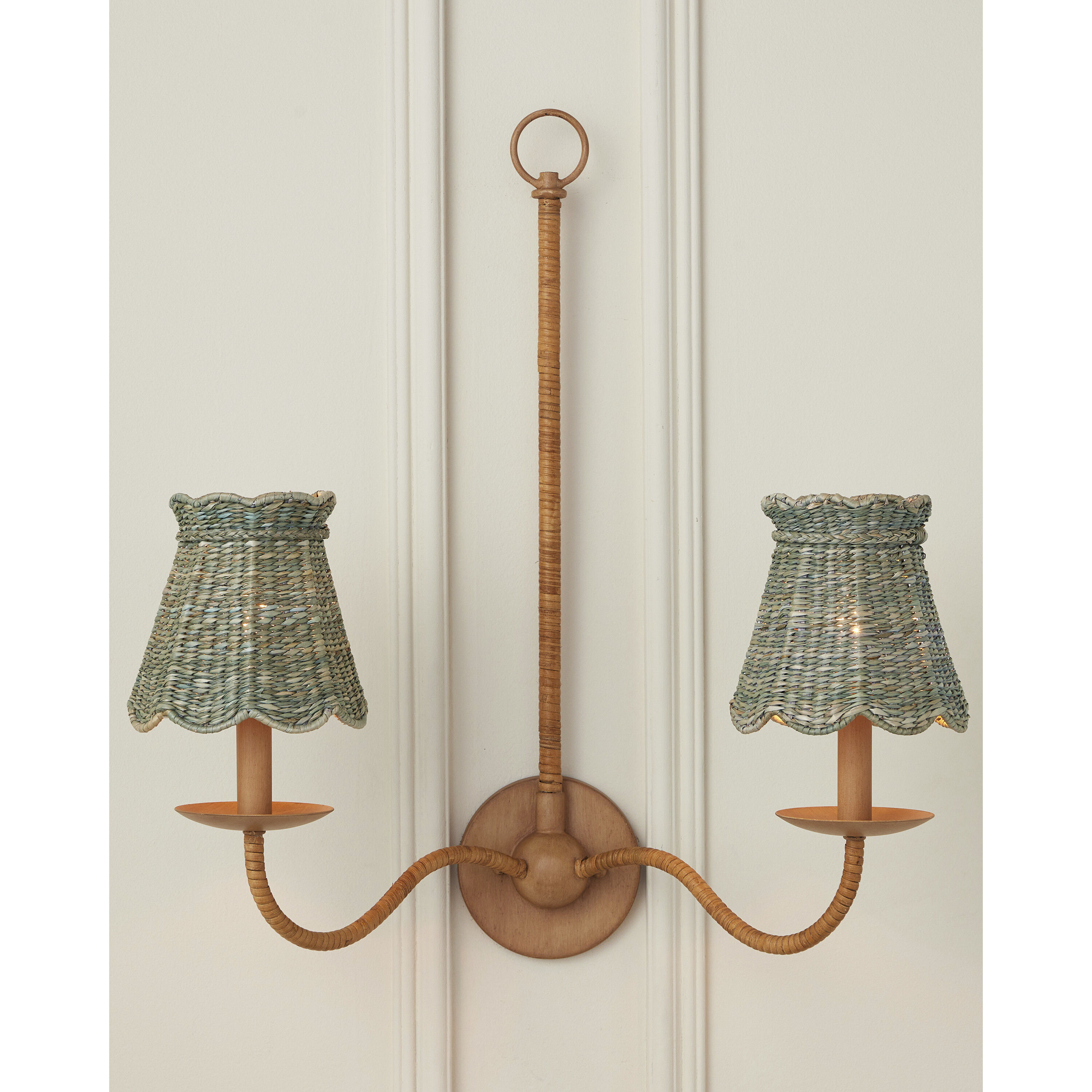 Annabelle Teal 6 inch Tapered Chandelier Shade, Suzanne Duin Collection