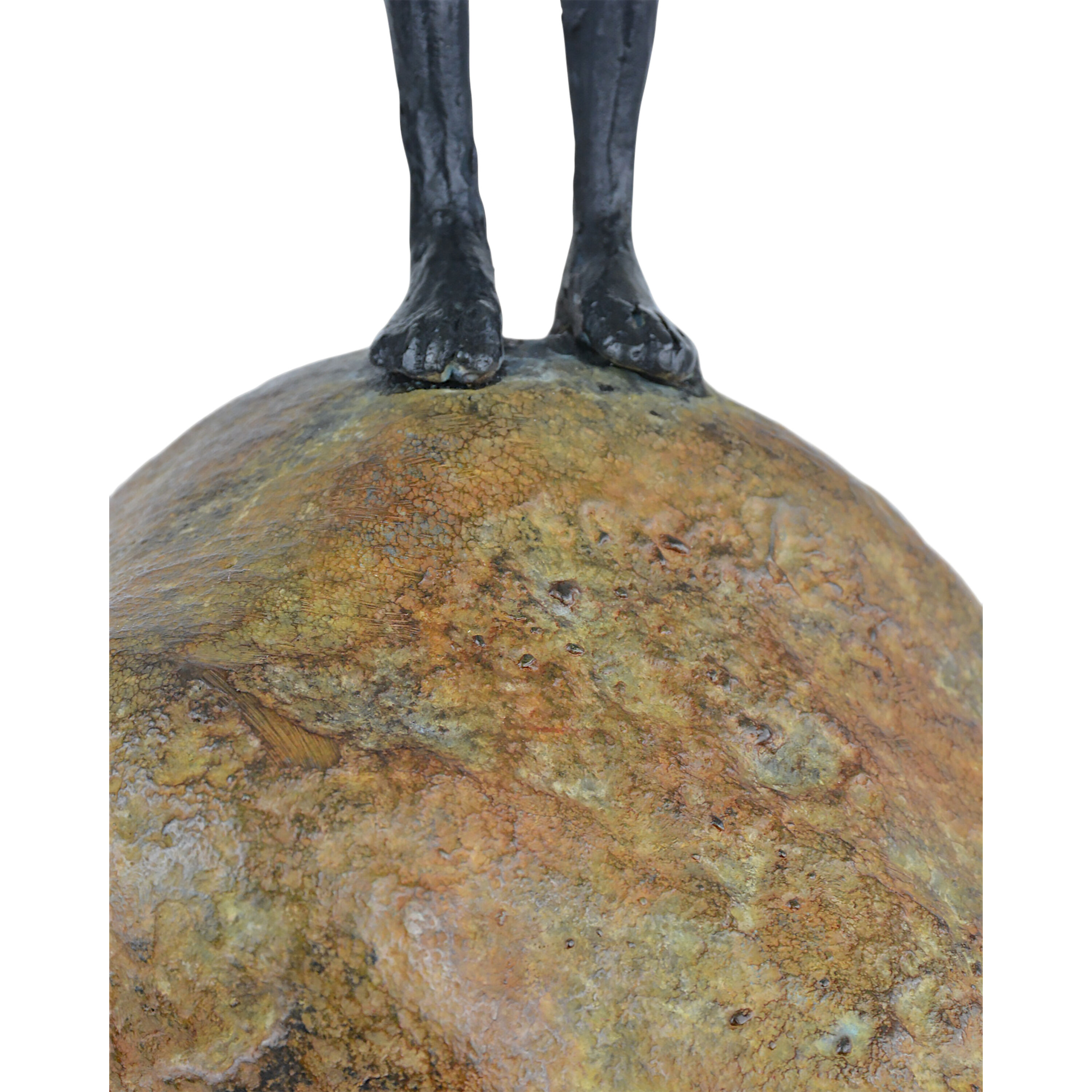 Man on Rock 18.25 X 8.75 inch Sculpture, Medium