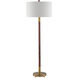 Bravo 66.25 inch 150 watt Mahogany/Antique Brass Floor Lamp Portable Light