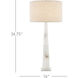 Alabastro 34.75 inch 150 watt Alabaster/Polished Nickel Table Lamp Portable Light