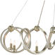 Ringmaster 10 Light 46 inch Contemporary Silver Leaf Chandelier Ceiling Light