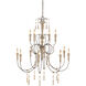 Hannah 12 Light 53 inch Stockholm White/Rust Chandelier Ceiling Light, Large