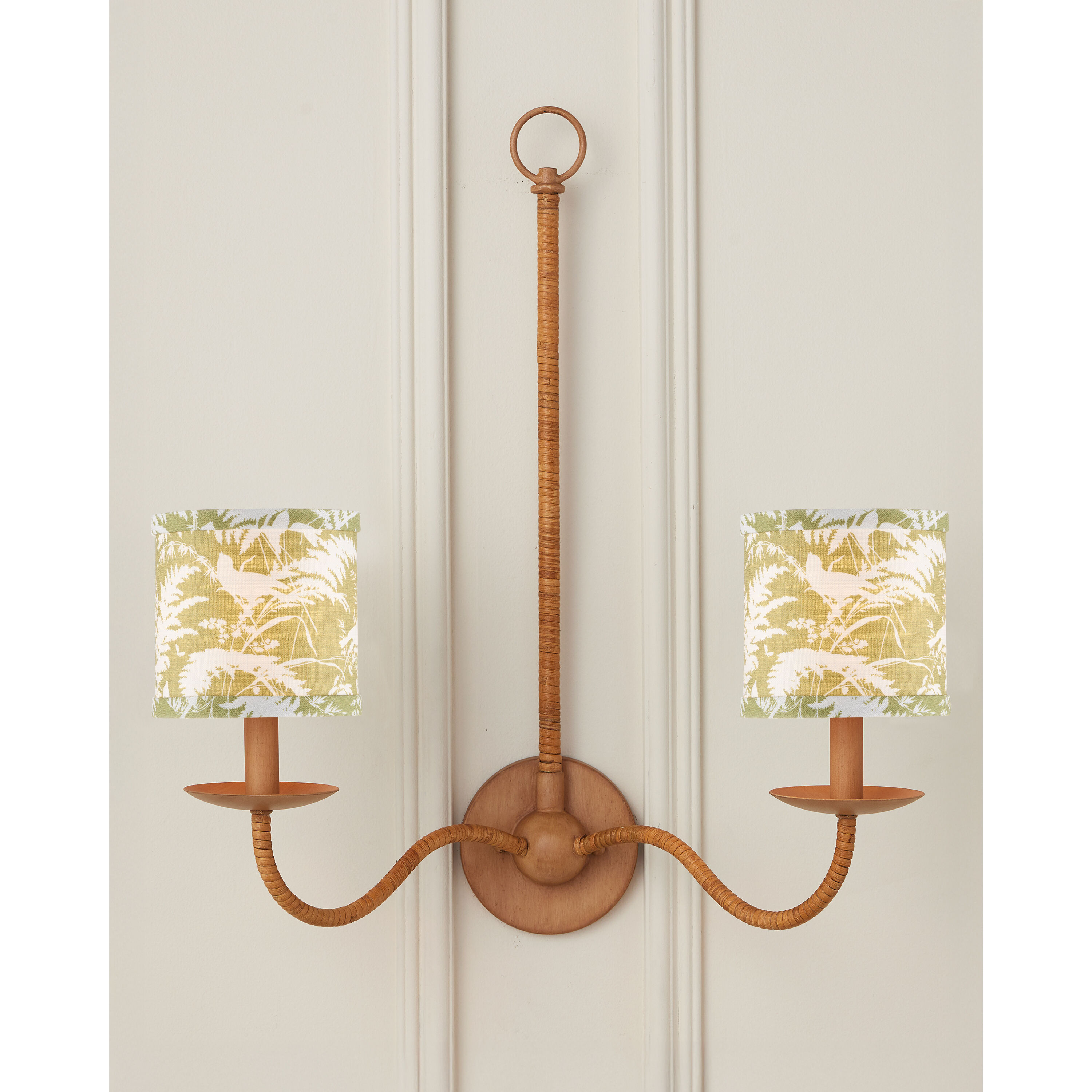 Aviary Moss/Ivory Drum Chandelier Shade