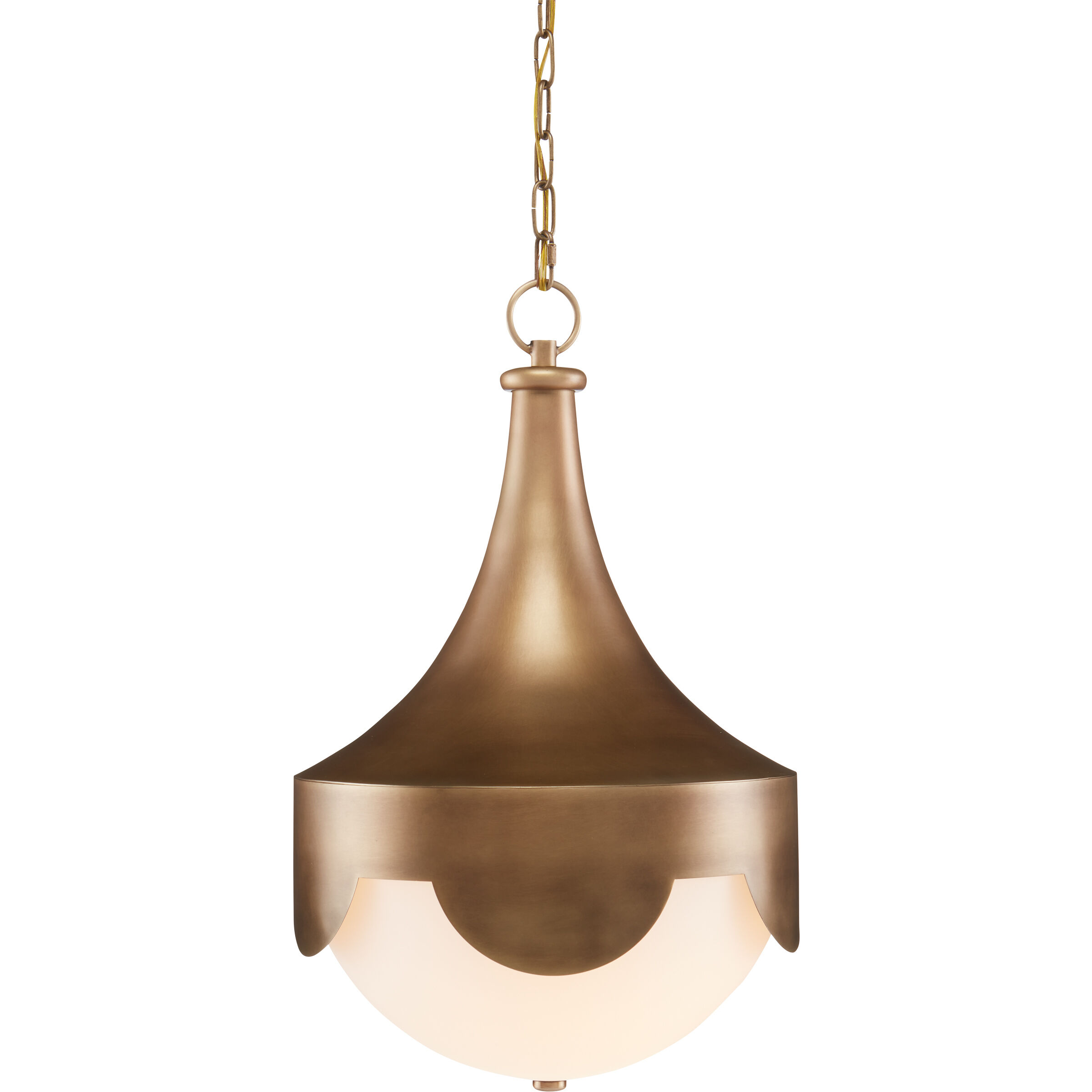 Pasha 1 Light 14.25 inch Antique Brass Pendant Ceiling Light