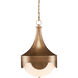 Pasha 1 Light 14.25 inch Antique Brass Pendant Ceiling Light
