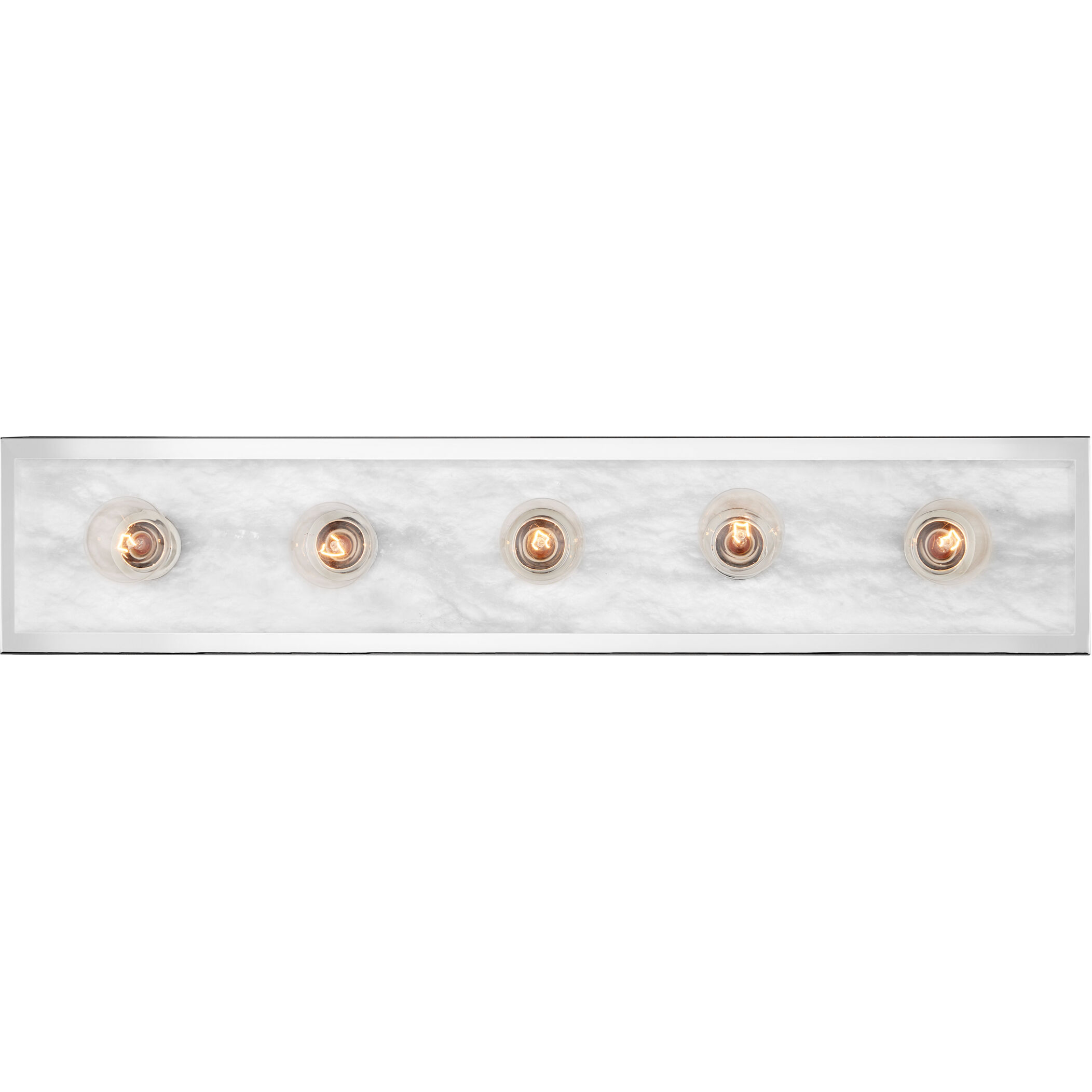 Berdine 5 Light 5 inch Natural/Polished Nickel Bath Bar Wall Light, Large
