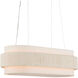 Monreale 5 Light 39.5 inch White/Sugar White Oval Chandelier Ceiling Light