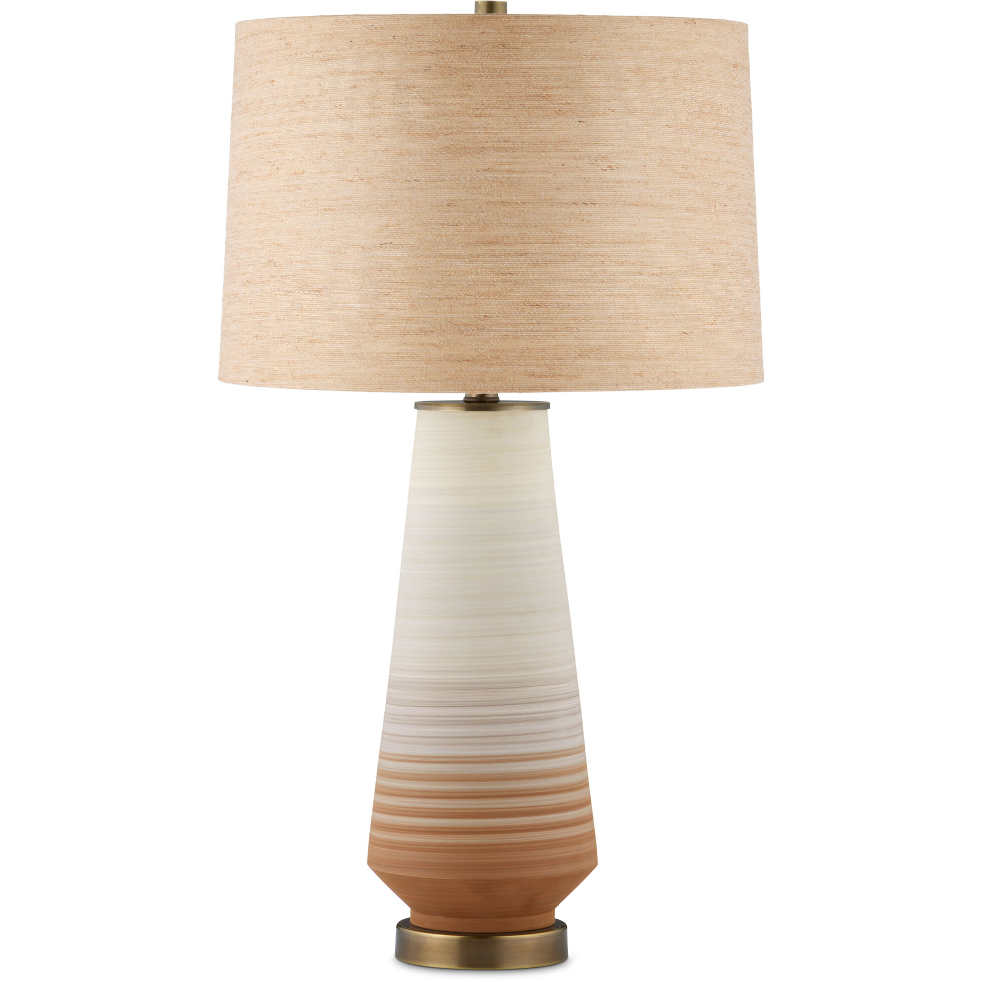 Geologie 28 inch 150 watt Beige/Pale Gray/Brown/Antique Brass Table Lamp Portable Light