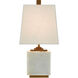 Annelore 16.5 inch 60 watt White/Antique Brass Table Lamp Portable Light