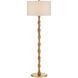 Sunbird 64 inch 150 watt Natural and Brass Floor Lamp Portable Light