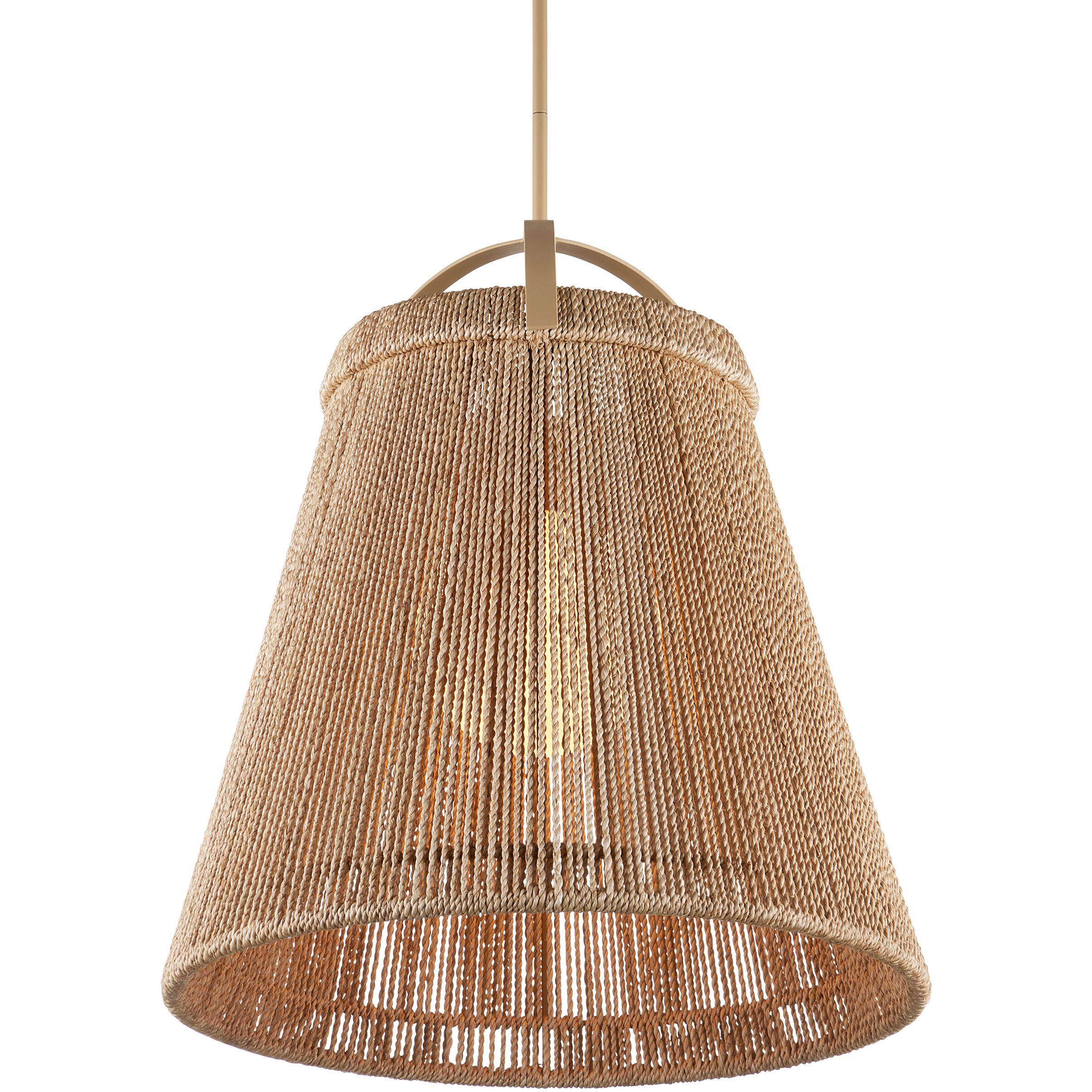 Parnell 1 Light 24 inch Natural/Frosted White/Beige Pendant Ceiling Light, Medium