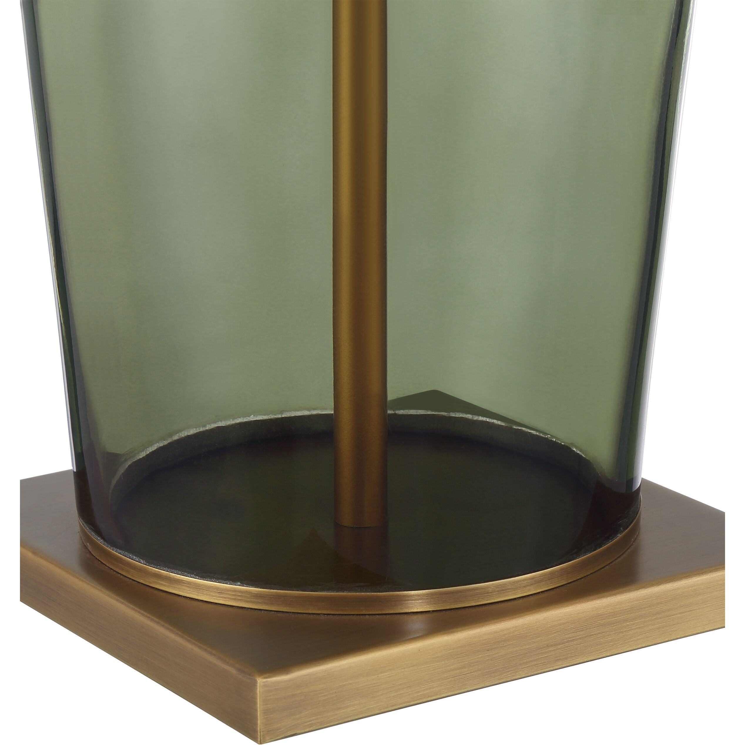 Olive Green 34 inch 150.00 watt Green/Antique Brass Table Lamp Portable Light