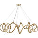 Ringmaster 10 Light 46 inch Dutch Gold Leaf Chandelier Ceiling Light