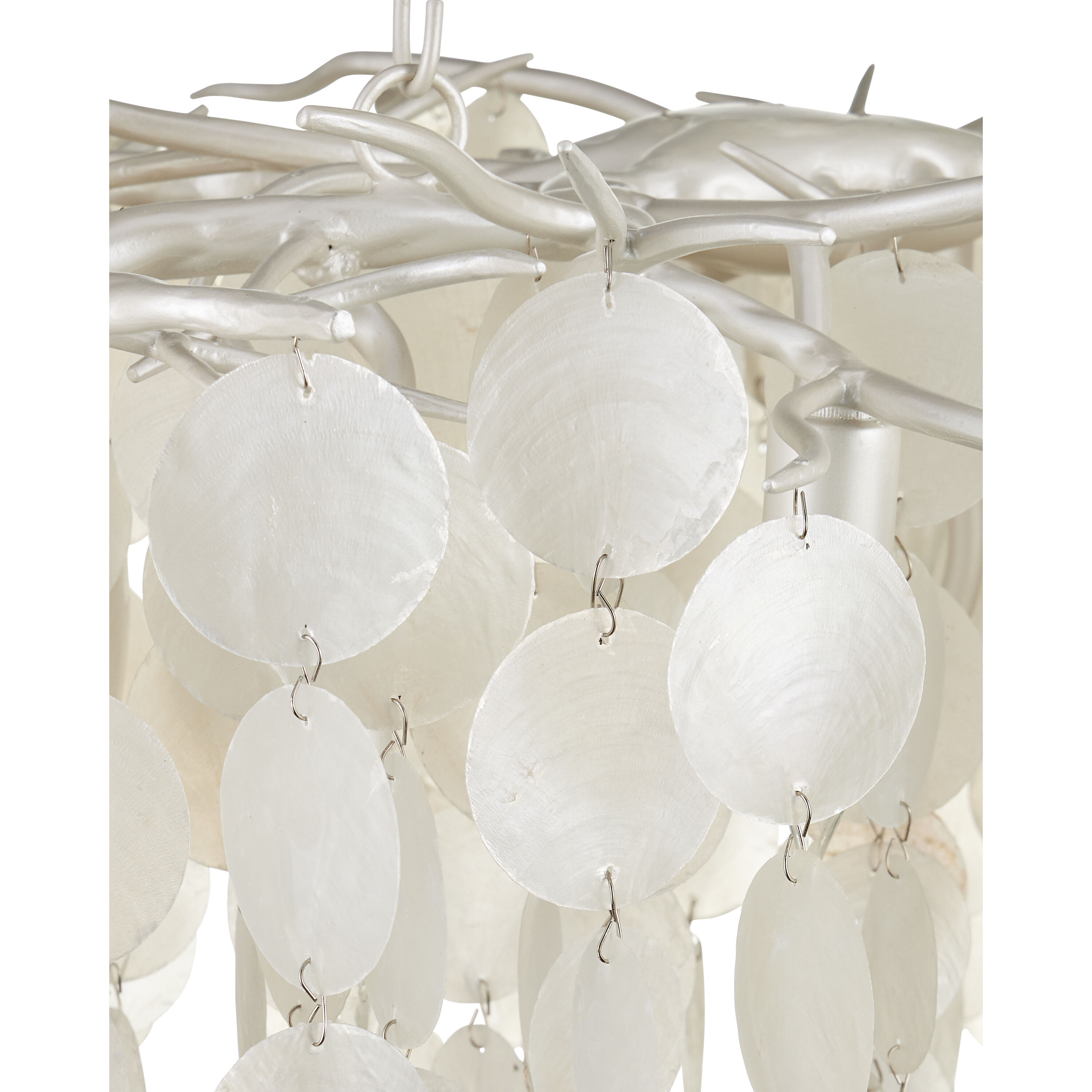 Lusso 16 Light 43.5 inch Natural/Pearlized White Chandelier Ceiling Light