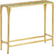 Honeycomb 36 X 11.75 inch Gold/Clear Console Table