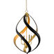 Trephine 4 Light 22.5 inch Contemporary Gold Leaf/Satin Black Chandelier Ceiling Light