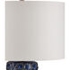 Fairmont 28.5 inch 150 watt Dark Blue Reactive Table Lamp Portable Light