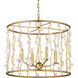 Adagio 4 Light 23.5 inch Contemporary Gold Leaf/Contemporary Gold/Clear Chandelier Ceiling Light