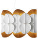 Aventine LED 39 inch Gesso White/Contemporary Gold Chandelier Ceiling Light