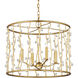 Adagio 4 Light 23.5 inch Contemporary Gold Leaf/Contemporary Gold/Clear Chandelier Ceiling Light