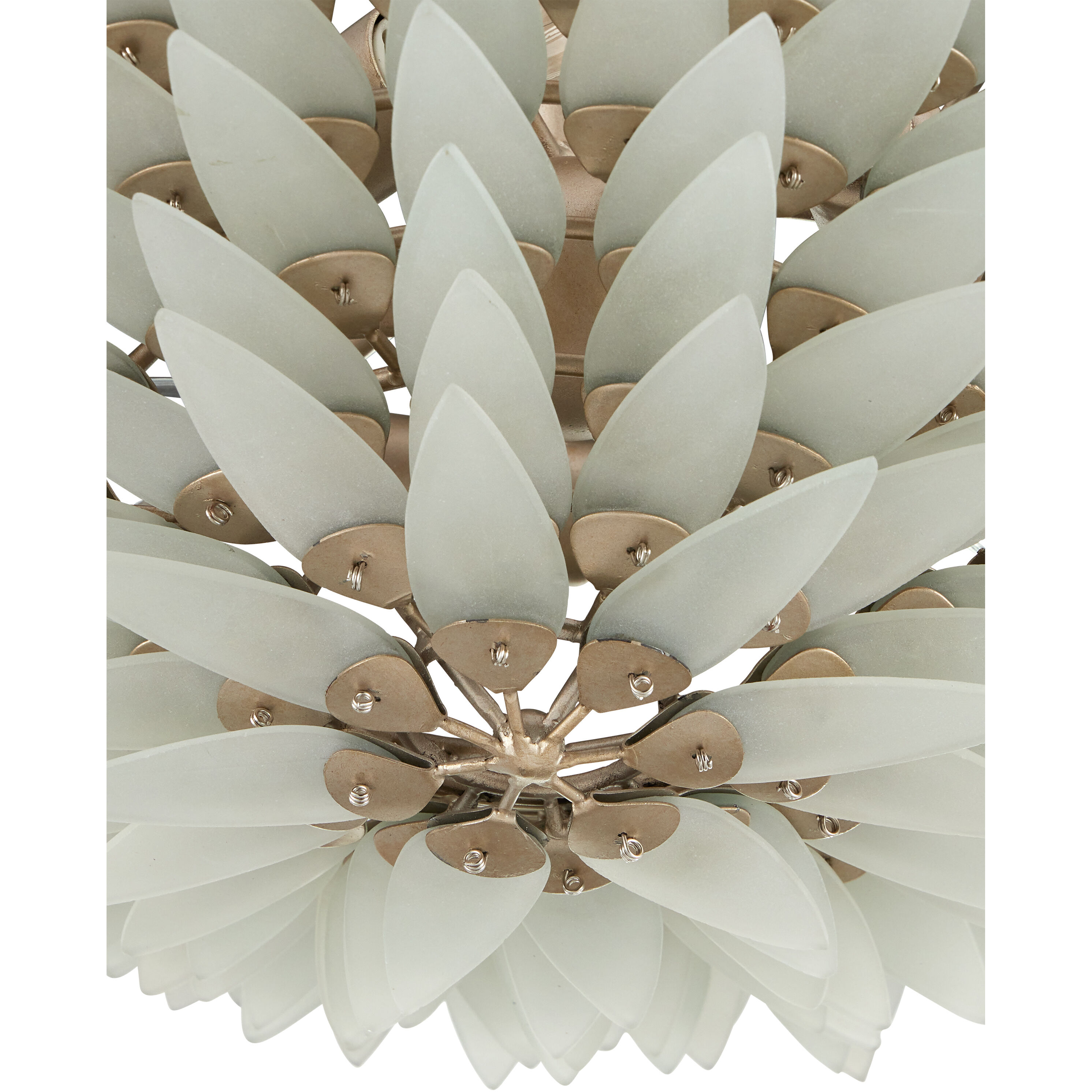 Dahlia 3 Light 22 inch Frosted/Contemporary Silver Semi-Flush Mount Ceiling Light