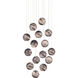 Palatino 15 Light 24 inch Silver Multi-Drop Pendant Ceiling Light