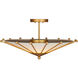 Epoch 1 Light 26 inch Contemporary Gold Leaf/Sugar White Semi-Flush Mount Ceiling Light