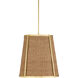 Deauville 1 Light 22 inch Natural/Polished Brass Pendant Ceiling Light, Suzanne Duin Collection