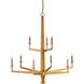 Goldfinch 9 Light 36 inch Washed Lucerne Gold Chandelier Ceiling Light, Large