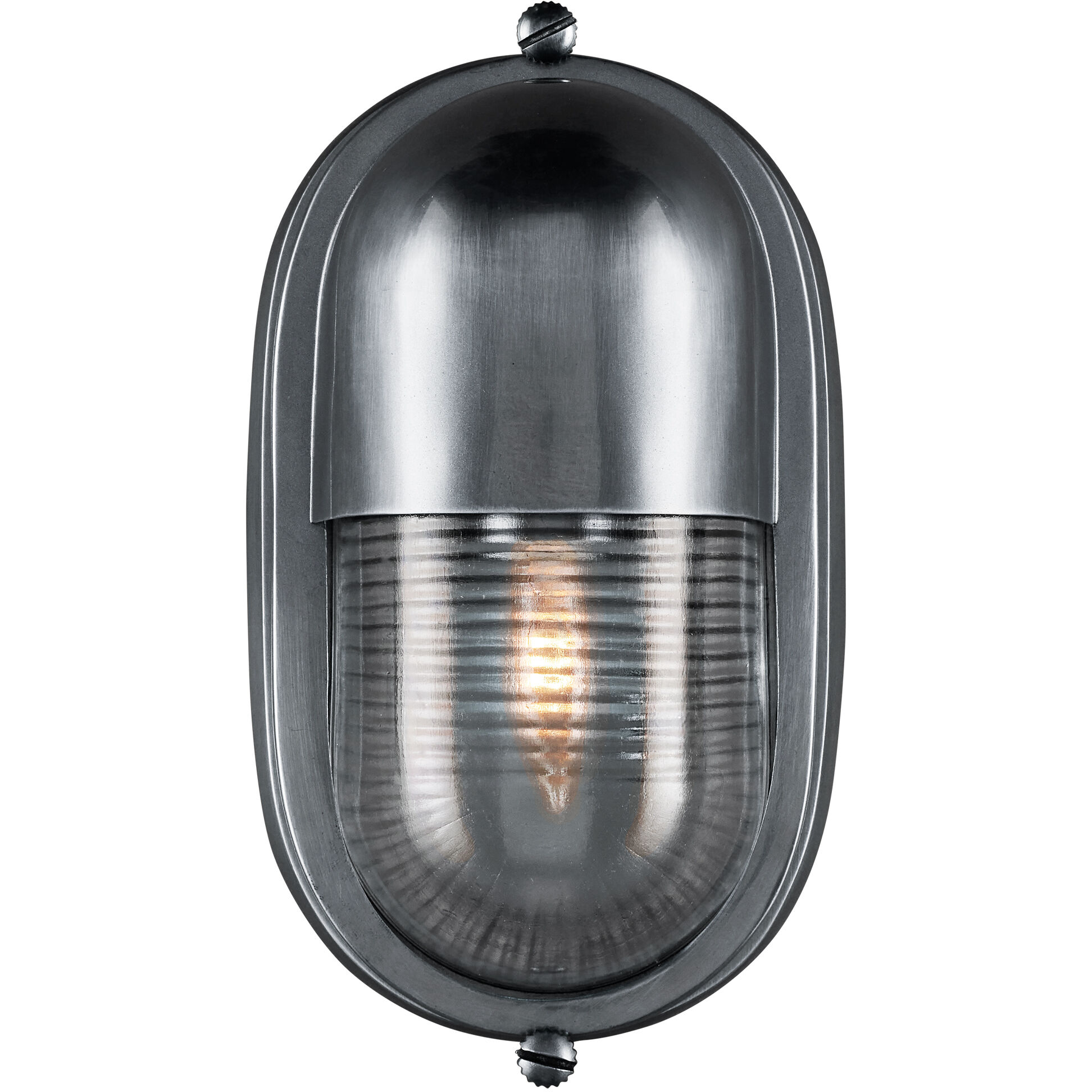 Maritime 1 Light 8.5 inch Antique Silver/Clear Outdoor Wall Sconce