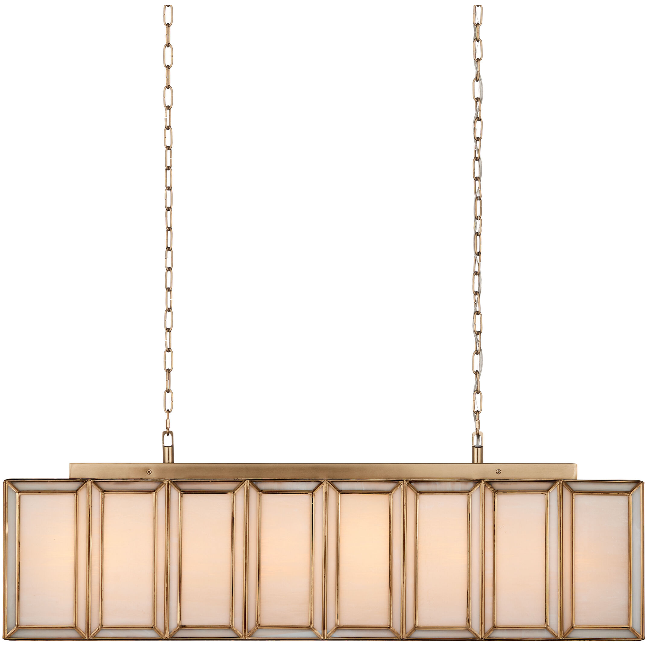 Daze 6 Light 39.5 inch White/Antique Brass Chandelier Ceiling Light