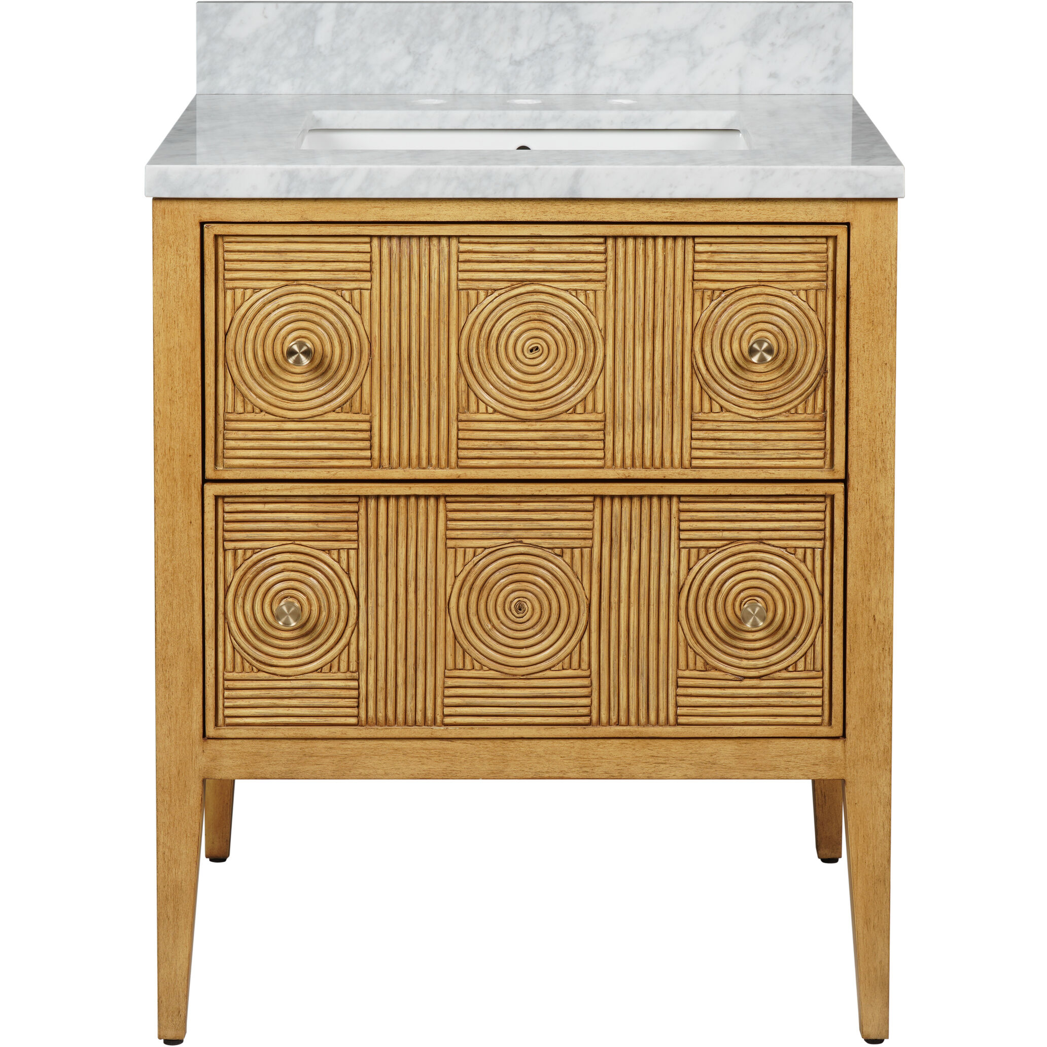 Santos 28 X 34 inch Sea Sand/Natural/White/Brushed Brass/Polished Nickel Vanity with Undermount Sink