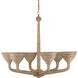 Marbella 6 Light 34.25 inch Natural/Contemporary Gold/Sugar White Chandelier Ceiling Light