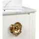 Briallen 30 X 34.25 inch Cerused White/Natural/White/Polished Brass Vanity with Undermount Sink