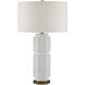 Glebe 28.5 inch 150 watt White/Beige/Blue/Antique Brass Table Lamp Portable Light