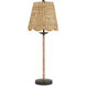 Annabelle 33.5 inch 60 watt Natural and Mole Black Table Lamp Portable Light, Suzanne Duin Collection