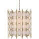 Bardi 4 Light 20 inch Contemporary Silver Leaf Pendant Ceiling Light