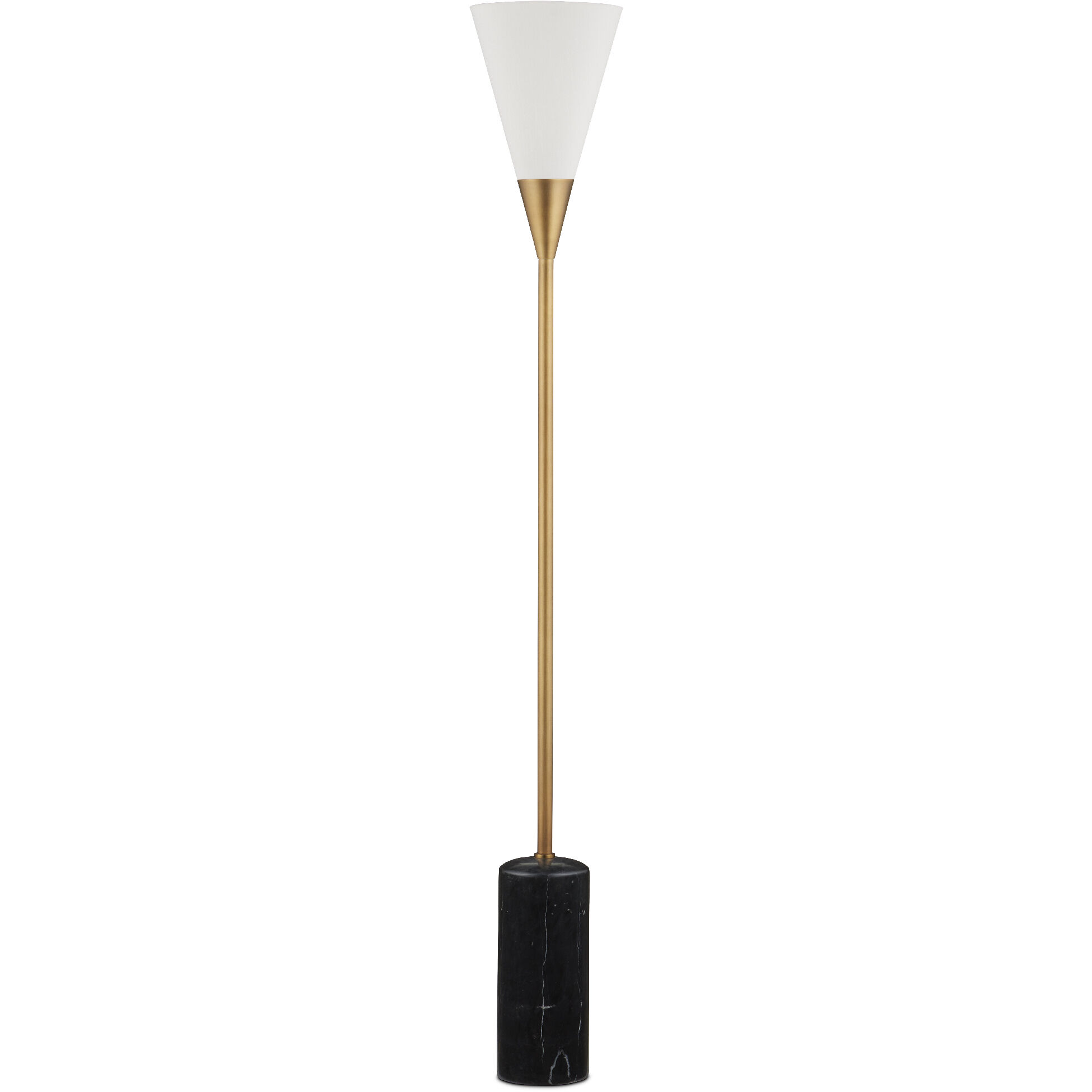 Martini 68 inch 9 watt Black/Brushed Brass Floor Lamp Portable Light