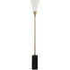 Martini 68 inch 9 watt Black/Brushed Brass Floor Lamp Portable Light