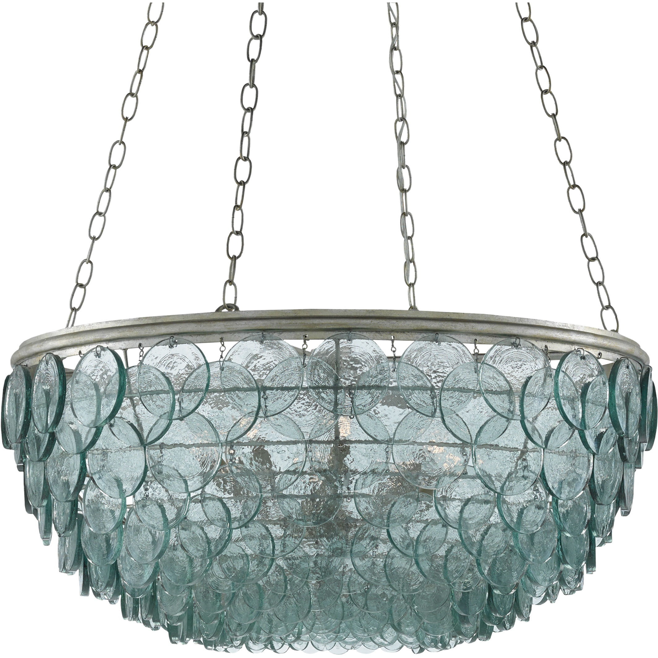Quoram 8 Light 32.5 inch Silver Leaf Chandelier Ceiling Light, Small