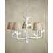 Charny 5 Light 42 inch Gesso White Chandelier Ceiling Light