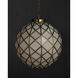 Polyhedron 1 Light 20.5 inch White/Antique Brass Pendant Ceiling Light, Medium