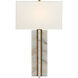 Khalil 32.5 inch 150 watt Marble/Antique Brass Table Lamp Portable Light