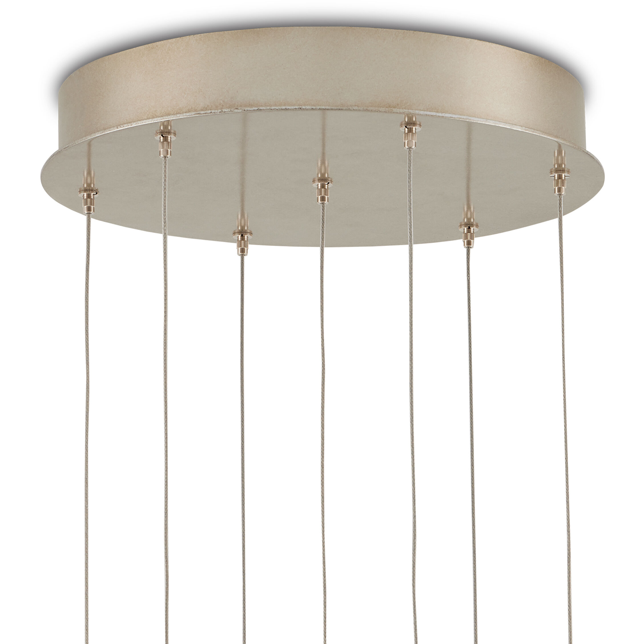 Posh 7 Light 13 inch White/Silver Multi-Drop Pendant Ceiling Light