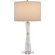 Edelmar 29.5 inch 150 watt White/Clear/Natural Brass Table Lamp Portable Light