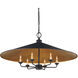 Brussels 6 Light 36 inch French Black/Contemporary Gold Pendant Ceiling Light