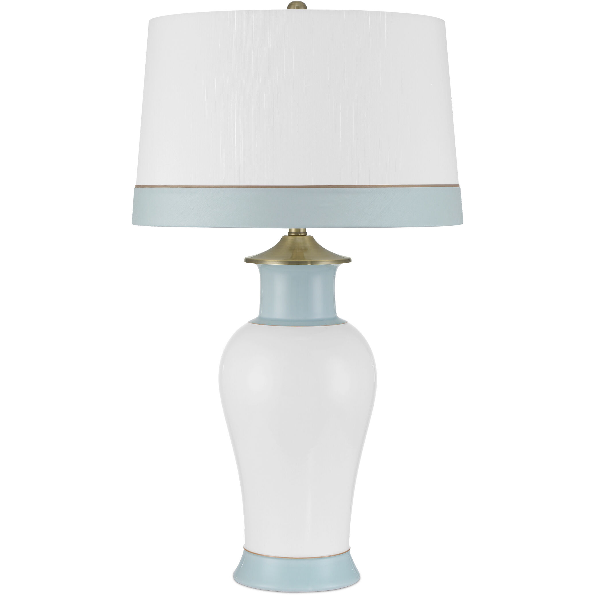 Kora 32 inch 150.00 watt White/Light Blue Table Lamp Portable Light