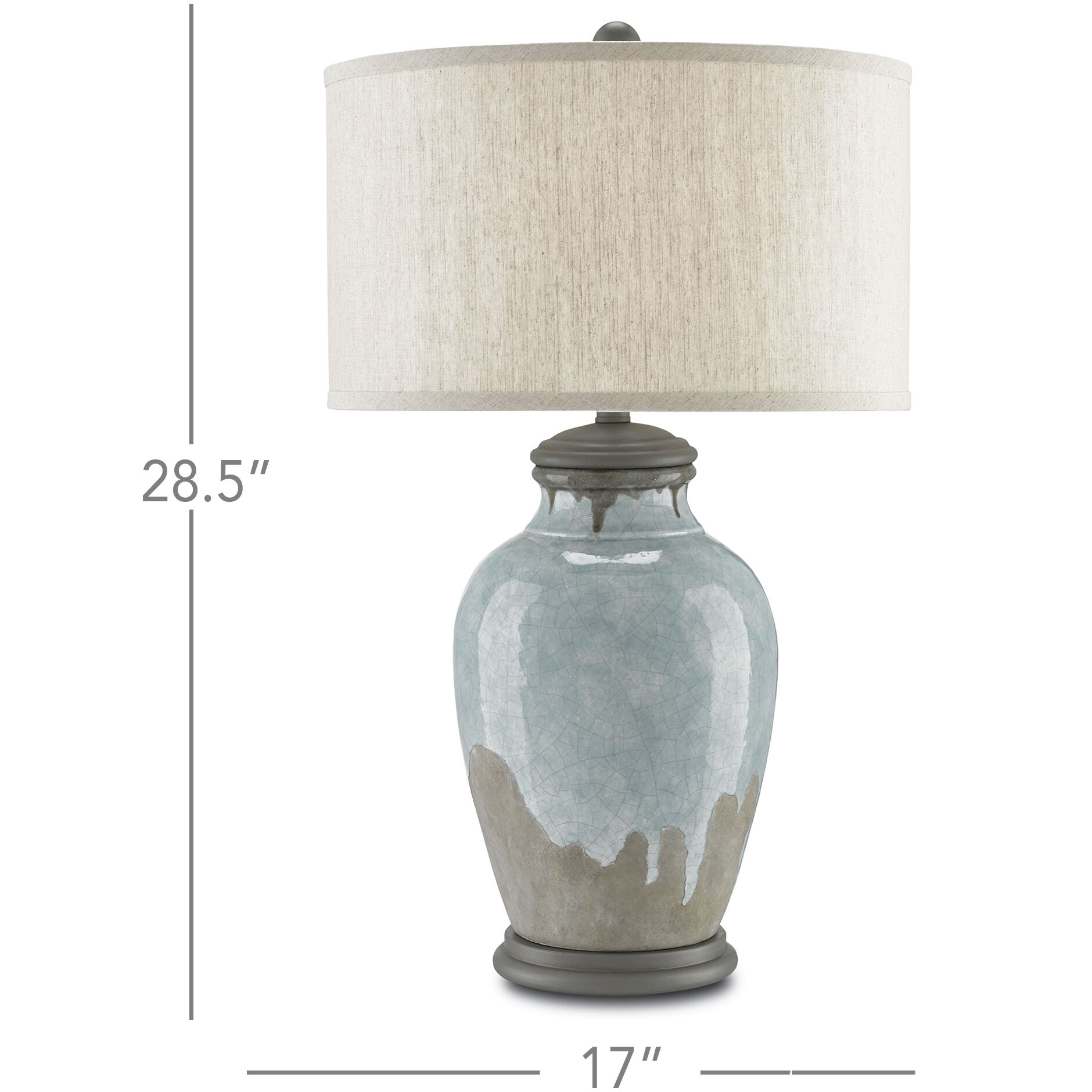 Chatswood 28.5 inch 150 watt Blue-Green/Gray/Hiroshi Gray Table Lamp Portable Light