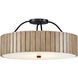 Tetterby 1 Light 20 inch Black/Natural Semi-Flush Ceiling Light
