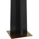 Calyx 71 inch 28.00 watt Black/Antique Brass Torchiere Floor Lamp Portable Light
